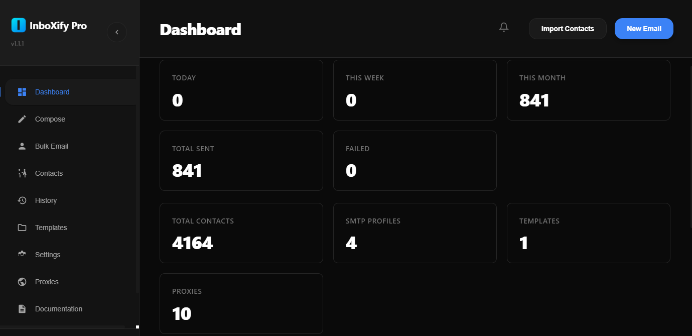 InboXify Dashboard